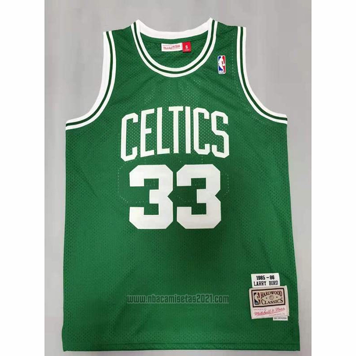 Camiseta Boston Celtics Larry Bird #33 Mitchell & Ness 1985-86 Verde